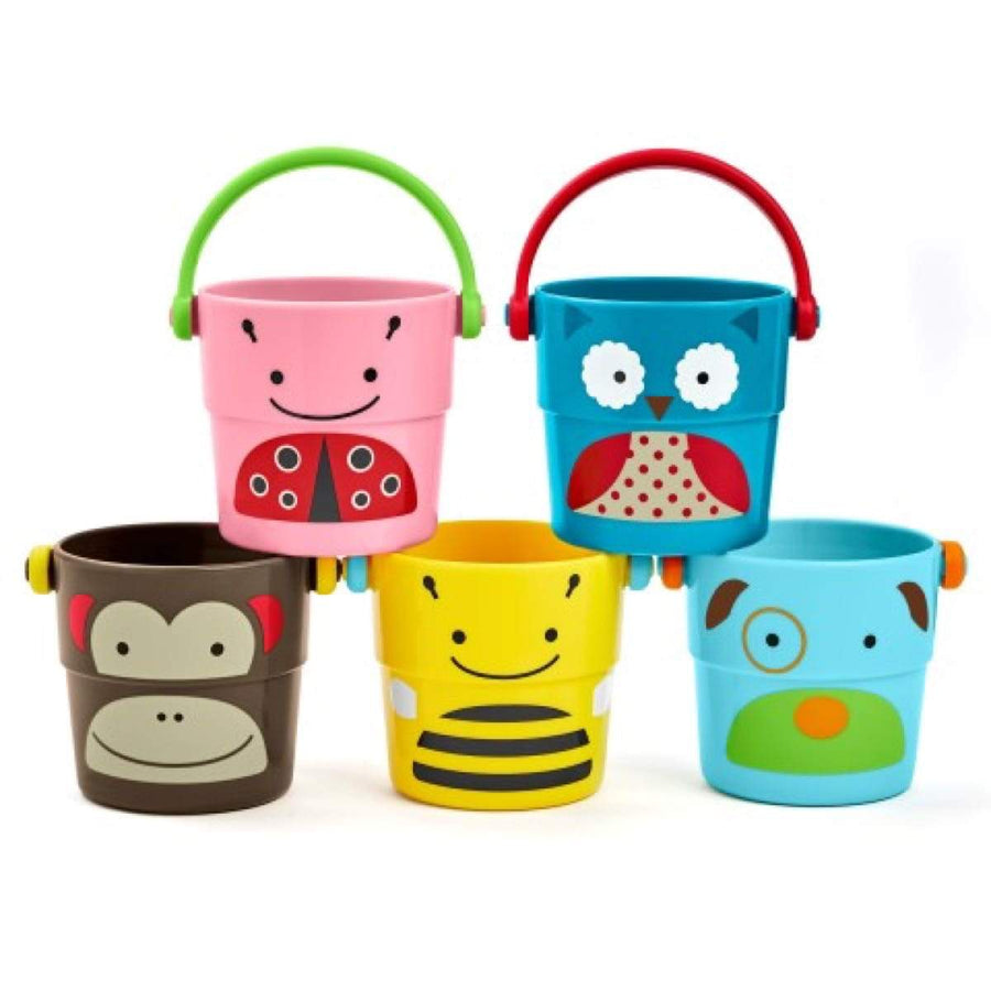 Skip Hop - Bath Toy - Zoo Stack & Pour Buckets - bath toys - Bmini | Design for Kids