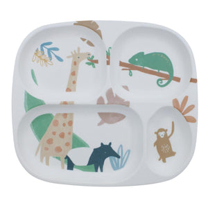 Sebra - Melamine plate - 4 rooms - Wildlife - Eat - Bmini | Design for Kids