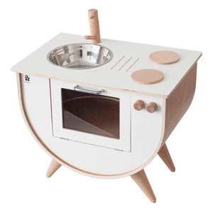 Sebra - Play kitchen - Classic white with wooden legs