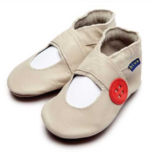 Baby Shoes Mary Jane Button (cream) - Inch Blue - Shoes - Bmini | Design for Kids