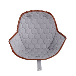 Micuna - Cushion for Ovo High Chair - Grey with Brown Leatherette - High chair accessories - Bmini | Design for Kids