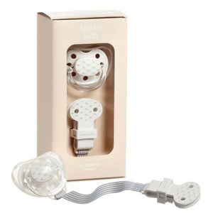 Armani Baby, White Dummy and Clip Set - Pacifier box - Bmini | Design for Kids