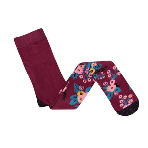 Billy Loves Audrey - Tights - Garden - Plum - Socks & Tights - Bmini | Design for Kids