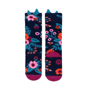 Billy Loves Audrey - Knee hi socks - Garden - Navy - Socks & Tights - Bmini | Design for Kids