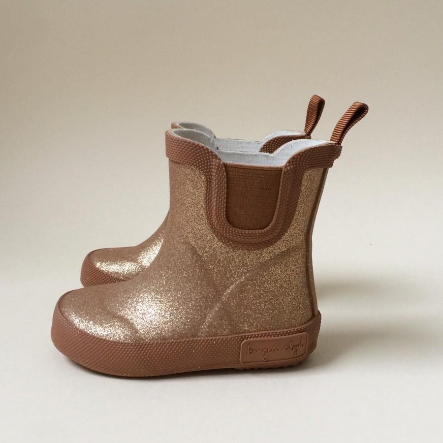 Konges Sløjd - Rubber Boots - Welly with glitter - Tan