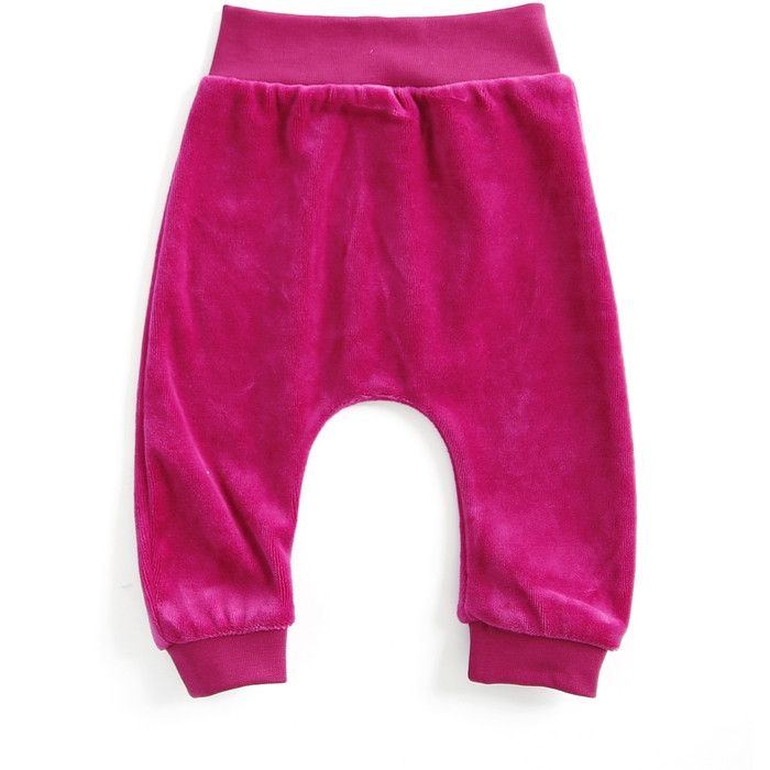 Mundo Melocotón - Baby Baggy Pants Velvet - Raspberry - Pants - Bmini | Design for Kids