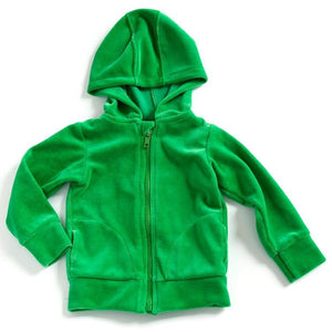 Mundo Melocotón - Hoodie Velvet - Green - Clothing-Tops - Bmini | Design for Kids