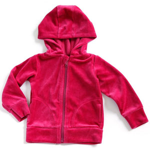 Mundo Melocotón - Hoodie Velvet - Raspberry - Clothing-Tops - Bmini | Design for Kids