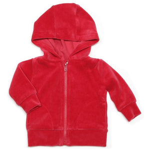 Mundo Melocotón - Hoodie Velvet - Red - Clothing-Tops - Bmini | Design for Kids