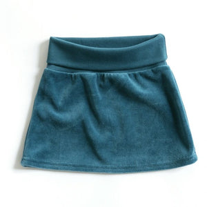 Mundo Melocotón - Skirt Velvet - Aqua - Clothing-Skirt - Bmini | Design for Kids