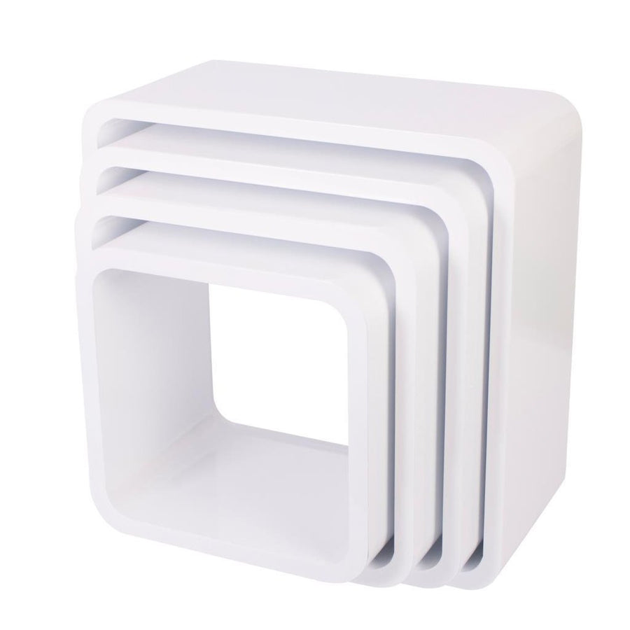 Sebra - Storage units - Square - Set of 4 - Matte white - Storage - Bmini | Design for Kids