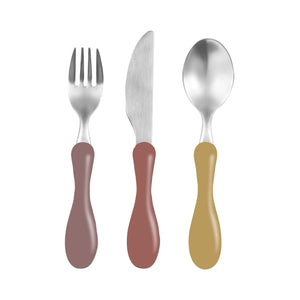 Sebra - Baby cutlery - Clay red - Cutlery - Bmini | Design for Kids