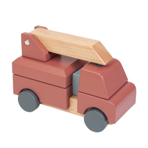 Sebra - Stacking toy - Wooden fire truck - Toy Car - Bmini | Design for Kids