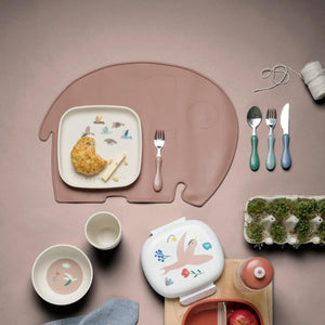Sebra - Silicone placemat - Fanto the elephant - Midnight plum - Eat - Bmini | Design for Kids