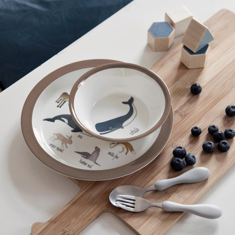 Sebra - Melamine plate - Arctic Animals - Eat - Bmini | Design for Kids