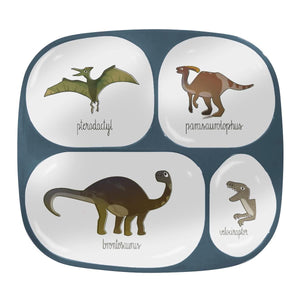 Sebra - Melamine plate - 4 rooms - Dino - Eat - Bmini | Design for Kids