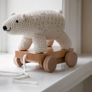 Sebra - Pull-along toy - Crochet - Polar bear - Pull toy - Bmini | Design for Kids