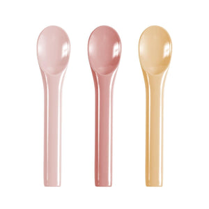 Sebra - Spoon set - Yellow/Pink - Cutlery - Bmini | Design for Kids