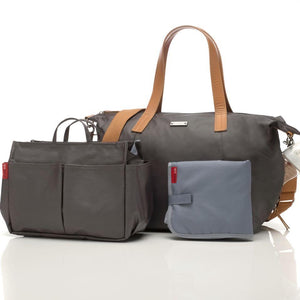 Storksak - Diaper Bag - Noa - Chestnut grey - Diaper bags - Bmini | Design for Kids