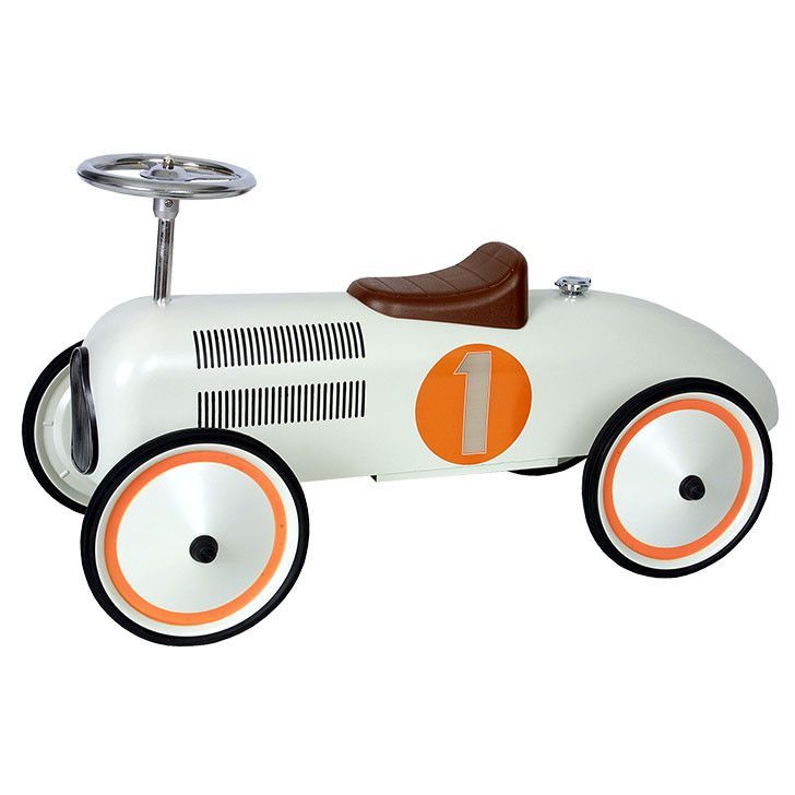 Retro Roller - White Classic Racer - Judy - Ride on toy - Bmini | Design for Kids
