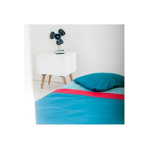 Mundo Melocotón - Aqua blue/Red - Duvet cover - (140x200) - Duvet Cover - Bmini | Design for Kids