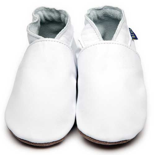 Baby Shoes Plain Pure White - Inch Blue - Shoes - Bmini | Design for Kids